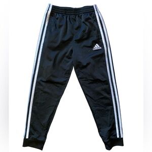 Adidas • Kids • Black Joggers with White Stripes